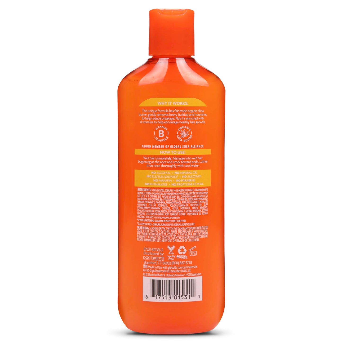 White Smoke Cantu Sulfate-Free Cleansing Cream Shampoo with Shea Butter for Natural Hair, 13.5 oz