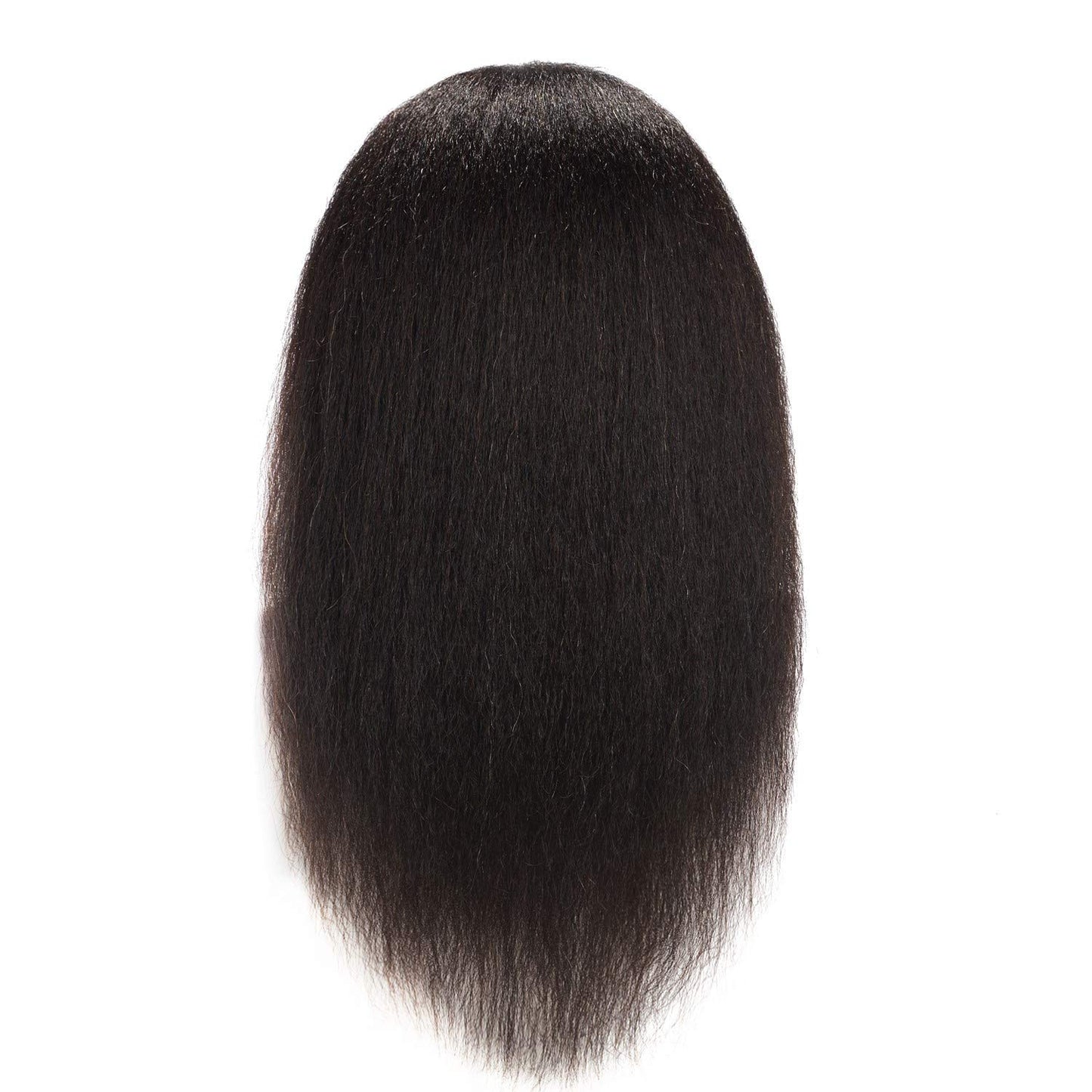 Dark Slate Gray Hairingrid Mannequin Head 14" 100% Real Hair Hairdresser Cosmetology Mannequin Manikin Training Head Hair and Free Clamp Holder (14 Inch)