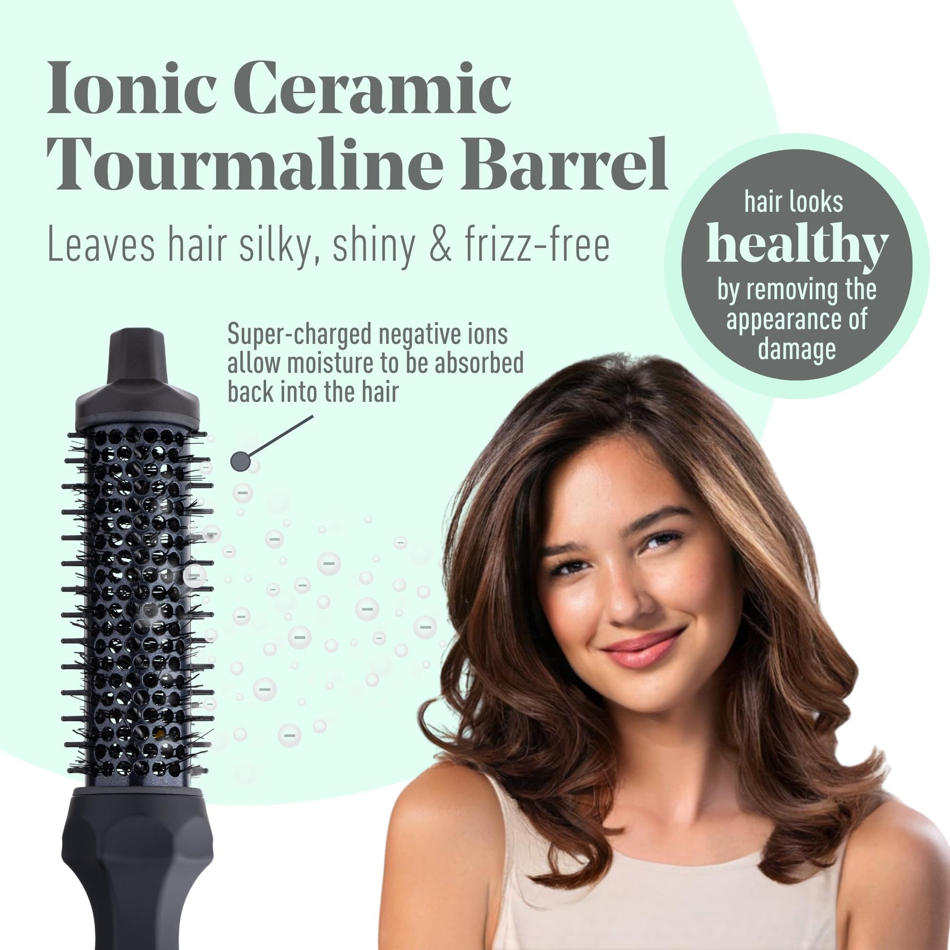 Alice Blue MINT Thermal Curling Brushes (1.33 Inch)