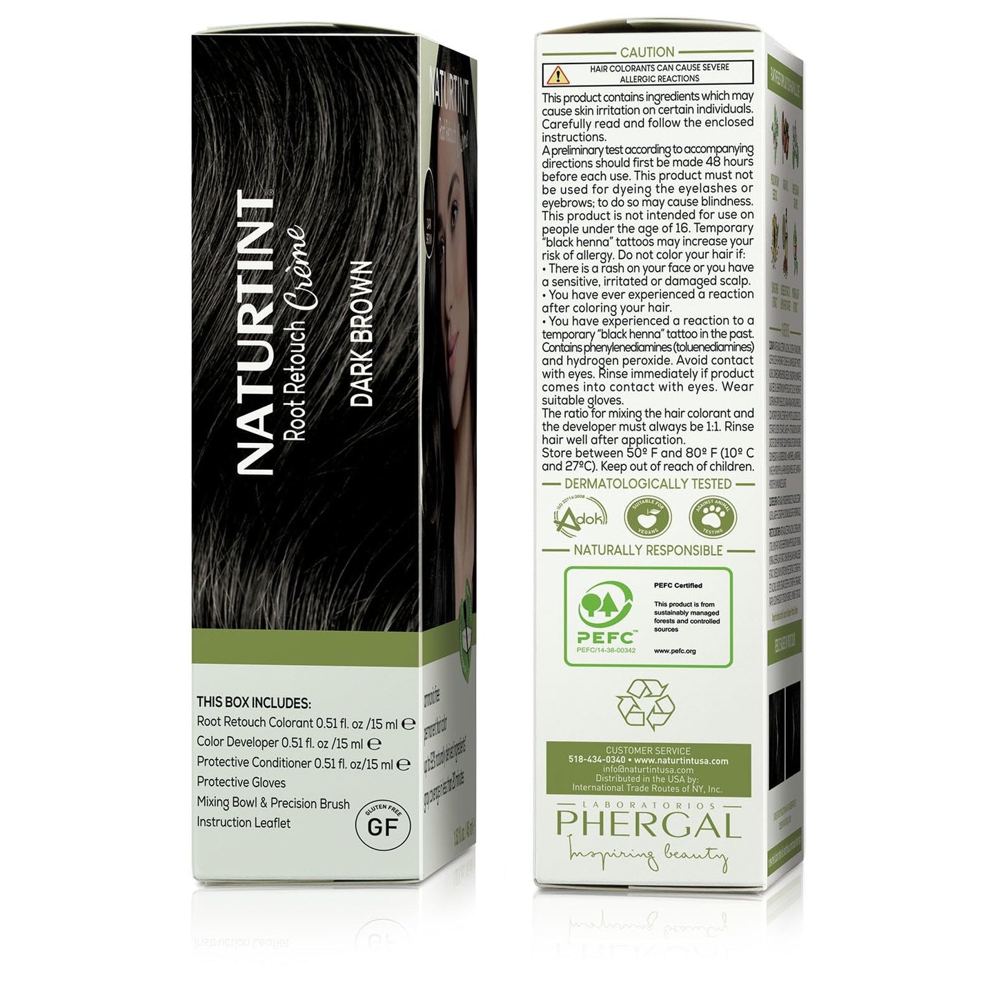 Gray Naturtint Dark Brown Root Retouch Crème Permanent Hair Color - Ammonia Free, Conceal Grays, No Artificial Scent, 1.52 Fl Oz