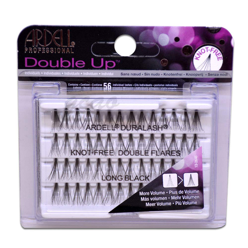 Gray Ardell Double Individuals Knot Free Double Flares Black Long (3 Pack)