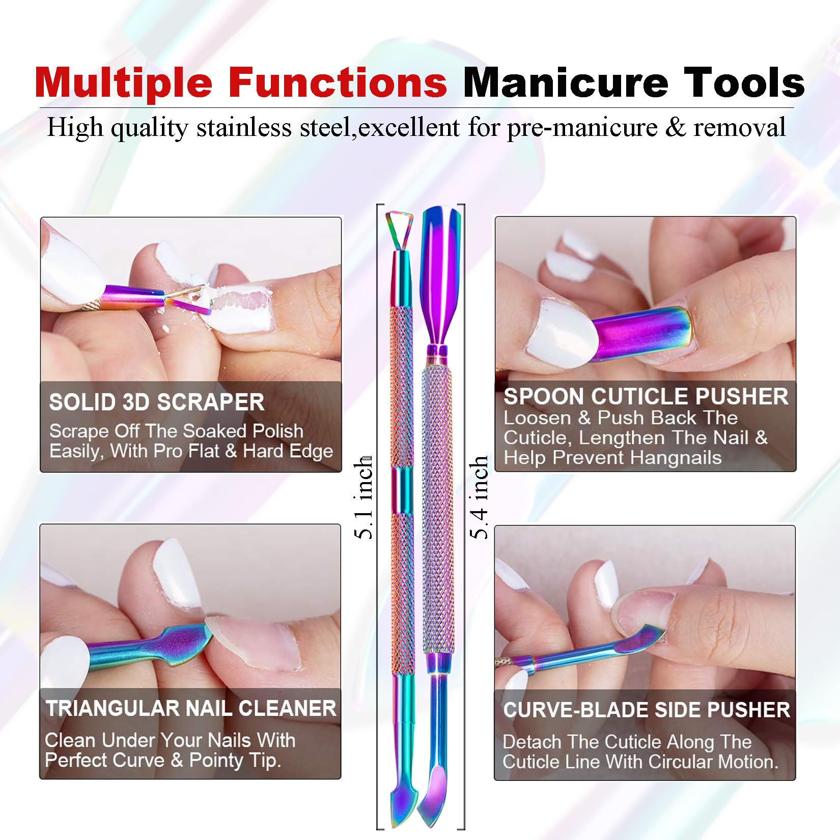 White Smoke Gel Nail Polish Remover - Gel Polish Remover Kit with Cuticle Oil & Latex Tape & Colored Peel Off Manicure Tools, Gel Remover for Nails 2-5 Minutes, No Soaking,Wrapping