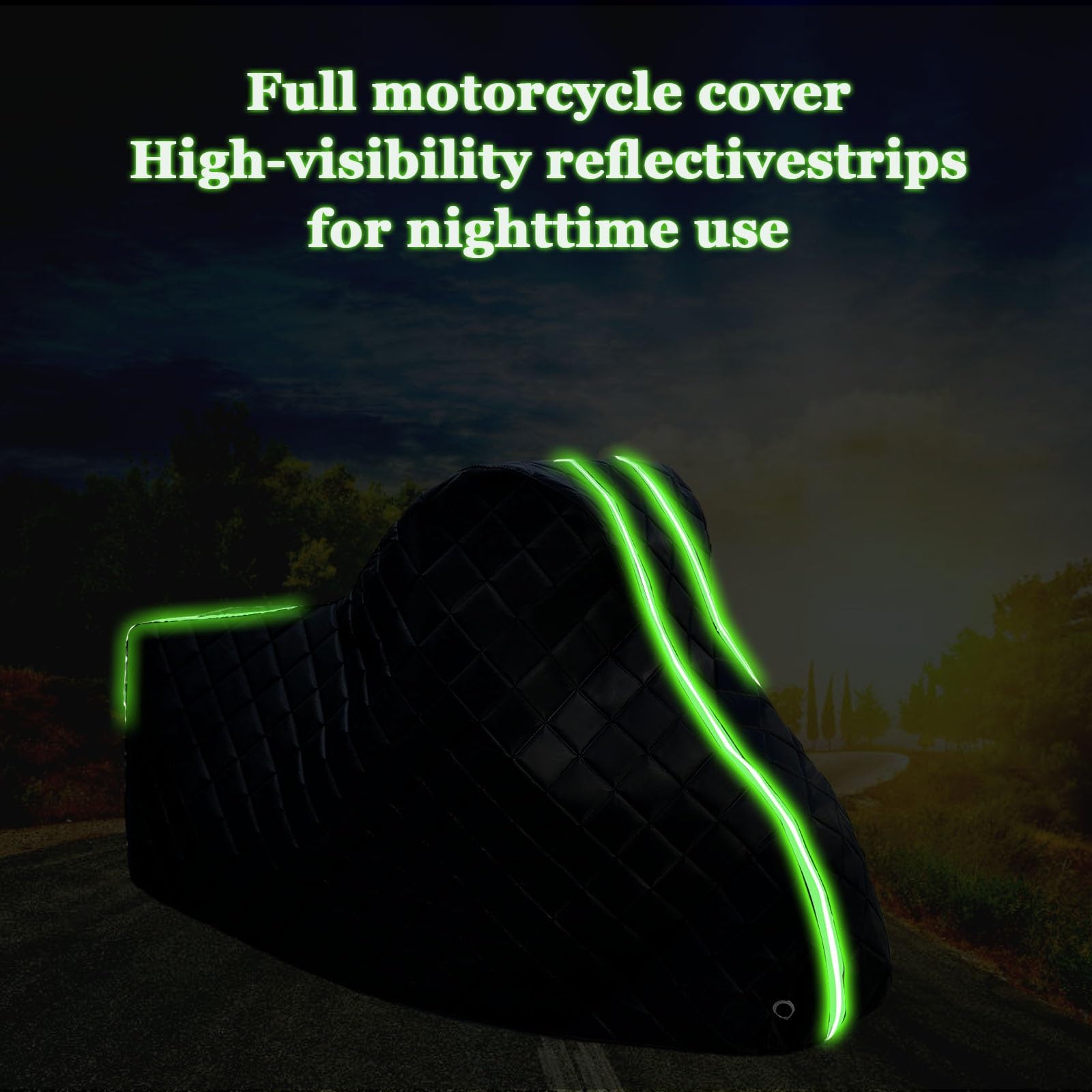 Black Hail-Proof Motorcycle Cover for Yamaha DT 230 Lanza (1997-2000),Waterproof Outdoor Motorcycle Cover with Cotton Lining,Providing Protection Against Sun,Rain,Wind,and Snow