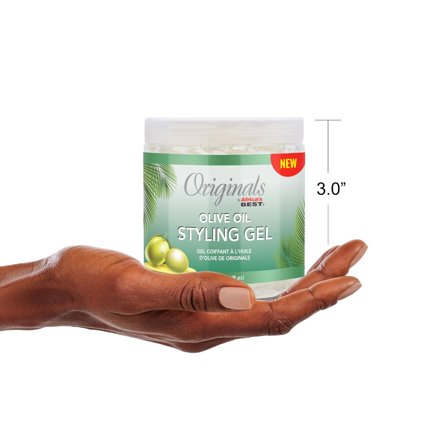 White Smoke Originals by Africa's Best Olive Oil Styling Gel - for Non-Flaky, Superior Hold and Shine - 9 oz