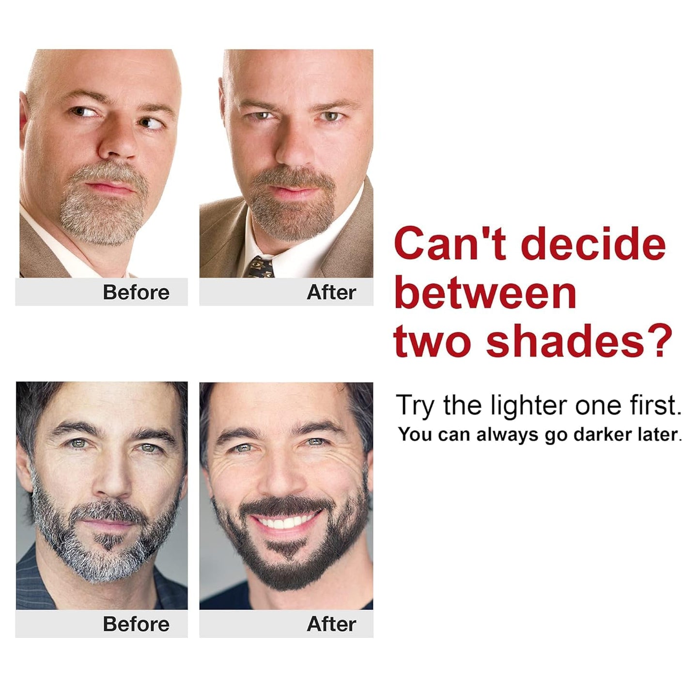 White Smoke Godefroy Barbers Choice 3 Application Beard and Mustache Dye For Men, 6 weeks of Cover For Gray Facial Hair, Jet Black