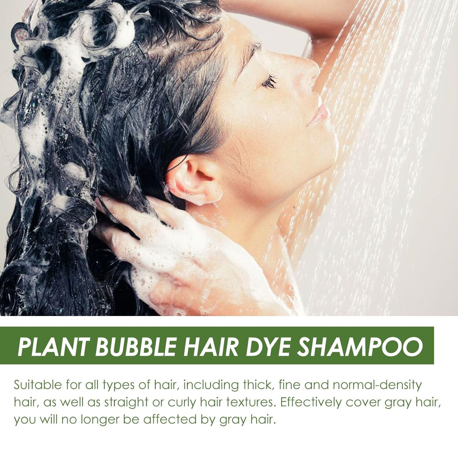 White Smoke 200 ML Natural Plant Bubble Hair Dye, for Grey Hair Color Dye Shampoo.