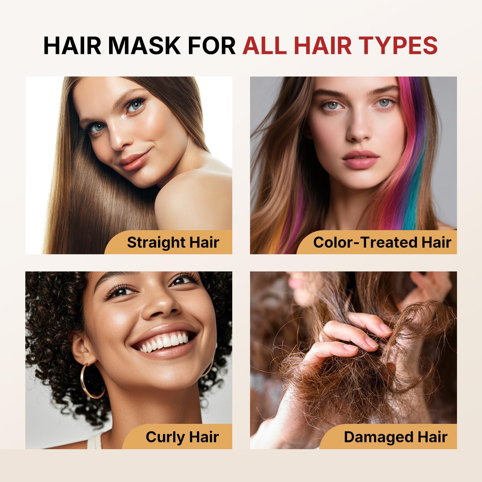 White Smoke Karseell 3.38floz 100ml Collagen Hair Treatment Deep Repair Conditioning Argan Oil Collagen Hair Mask Essence for Dry Damaged Hair All Hair Types