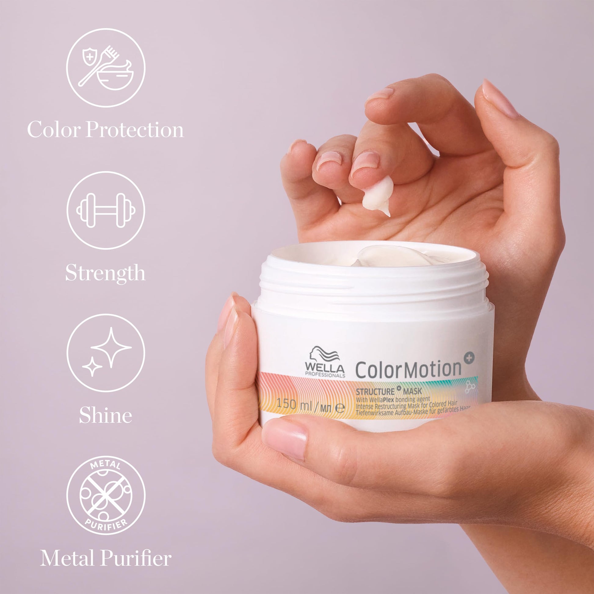 Thistle Wella Professionals ColorMotion+ Structure+ Bonding Mask | Intense Deep Conditioning Treatment | Preserves Hair Color Vibrancy | 16.9 Fl Oz