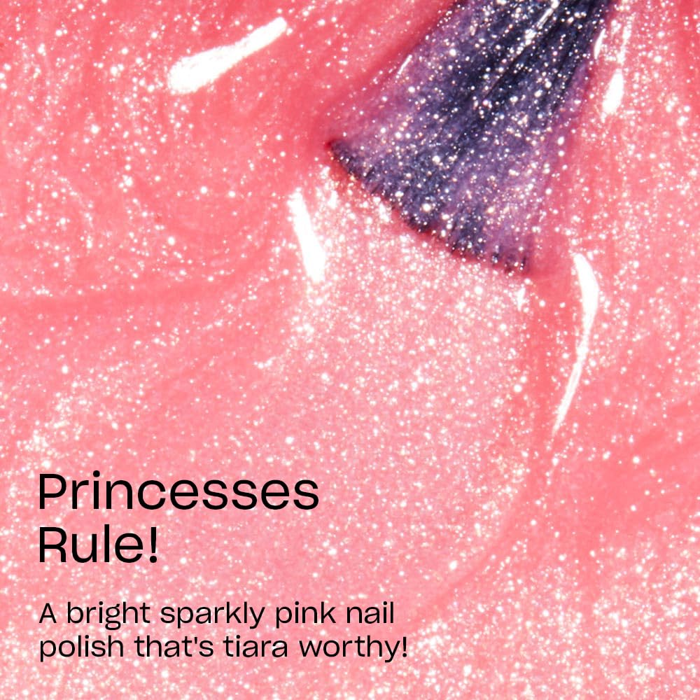 Light Pink OPI Nail Lacquer Princesses Rule! | Sheer Soft Pink Shimmer Chip Resistant Nail Polish | Vegan, Fast Drying, Streak Free