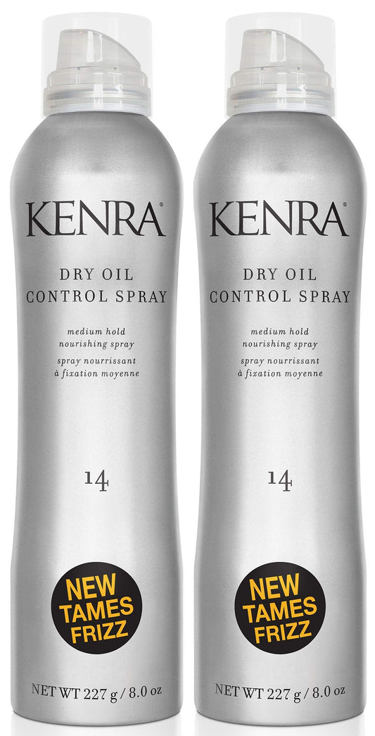Lavender Kenra Professional Dry Oil Control Spray 14 | Frizz Control Hairspray | All Hair Types | 8 oz (2-Pack)
