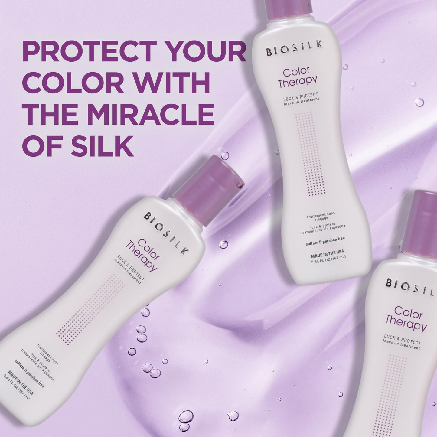 Thistle BioSilk Color Therapy Lock & Protect, Prevents Color Loss & Strengthens Hair, Keeps Color Vibrant & Rich, Sulfate, Paraben & Cruelty-Free, 5.64 Oz
