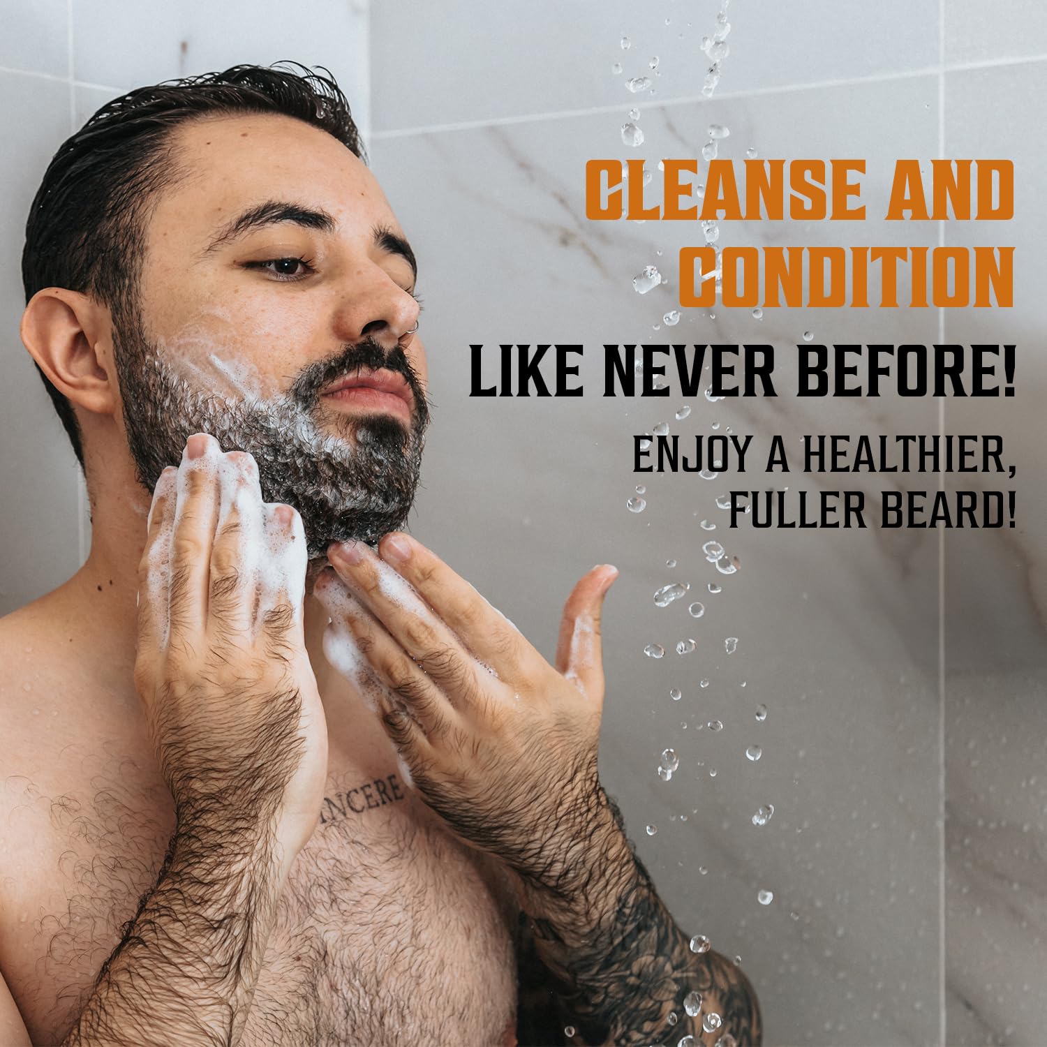 Slate Gray Viking Revolution Coffee Whiskey Beard Wash and Beard Conditioner Set with Argan and Jojoba Oils - Softens and Strengthens - Coffee Whiskey Scent - Beard Shampoo with Ginseng Root Extract (17 oz)