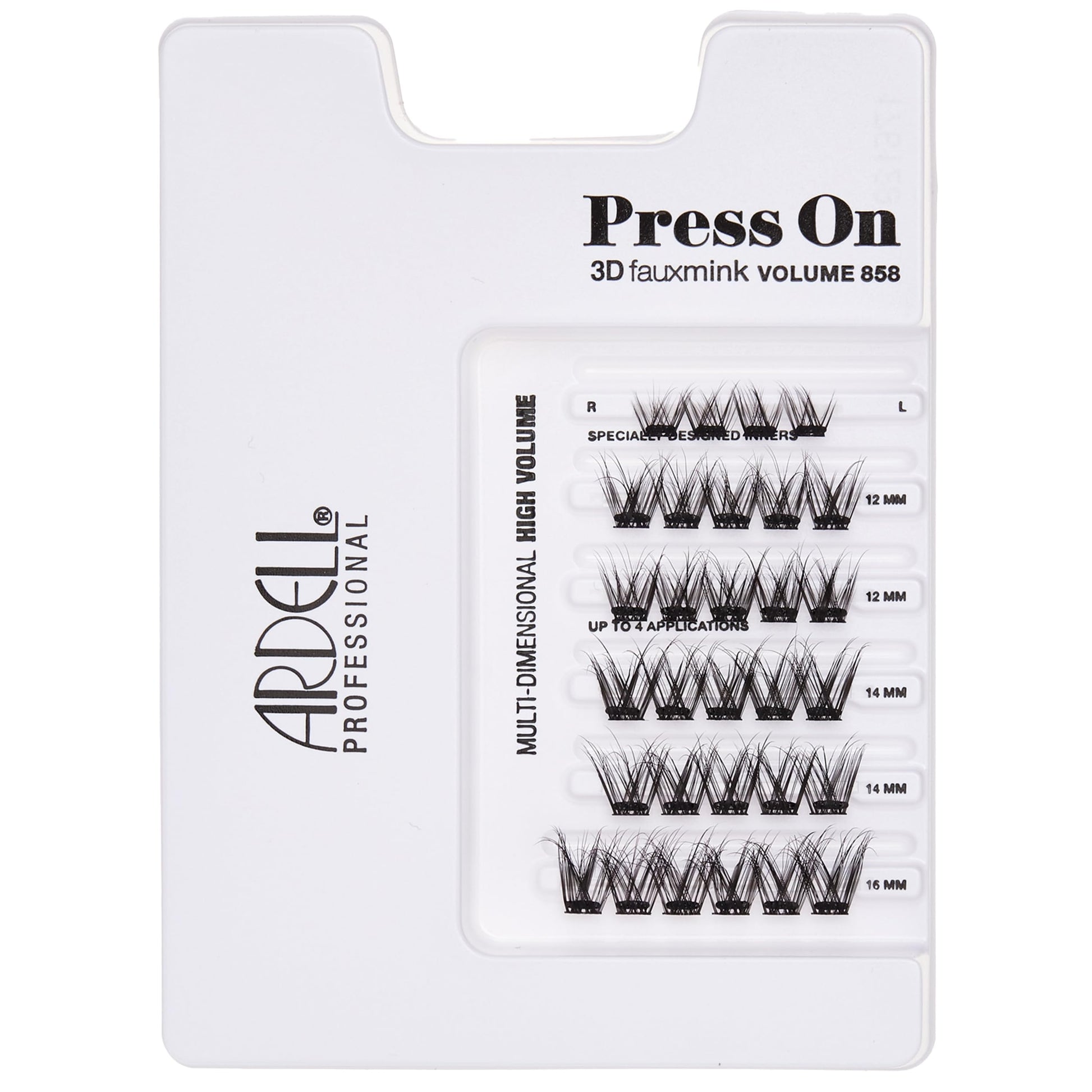 Lavender Ardell Press On Overlash 3D Fauxmink Volume 858 – Self Adhesive Lash Clusters, No Glue Needed Eyelashes, Pre Glued Cluster Eyelash Extensions, 1 Pack