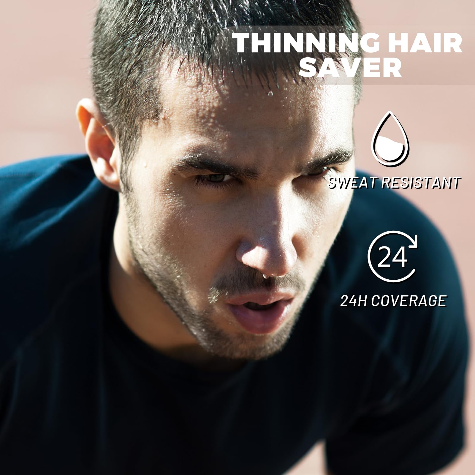 Black SOVONCARE Hair Fibers for Thinning Hair, Black Hair Building Fibers for Bald Spots Undetectable & Natural, Conceals Hair Loss, Fill In Fine Hair Powder Hair Thicker Instantly for Women & Men 28g