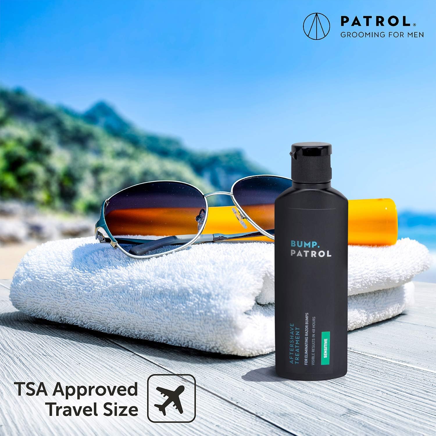 Light Gray Bump Patrol Sensitive Strength Aftershave Treatment Serum – Razor Bump Stopper and Ingrown Hair Treatment for Men and Women, Alcohol Free Ingrown Hair Serum for Sensitive Skin 2 oz (Pack of 1)