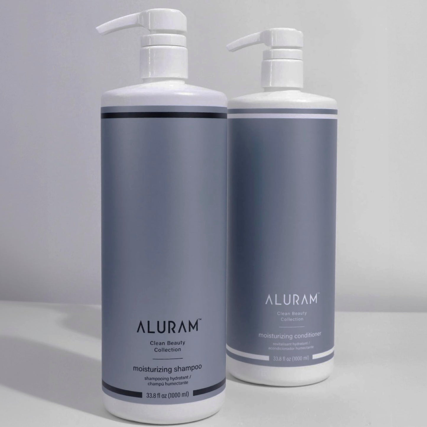 Gray ALURAM Coconut Water Moisturizing Conditioner for Men and Women, Clean Hydration and Shine for Medium to Coarse Textured Hair, 33.8 Fl Oz