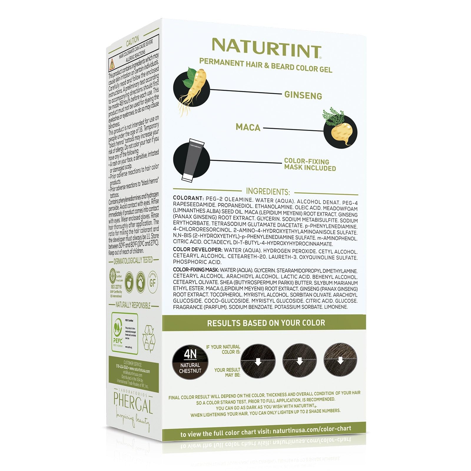 White Smoke Naturtint Mens Permanent Hair Color for Hair Beard and Mustache (4N Men's Natural Chestnut)