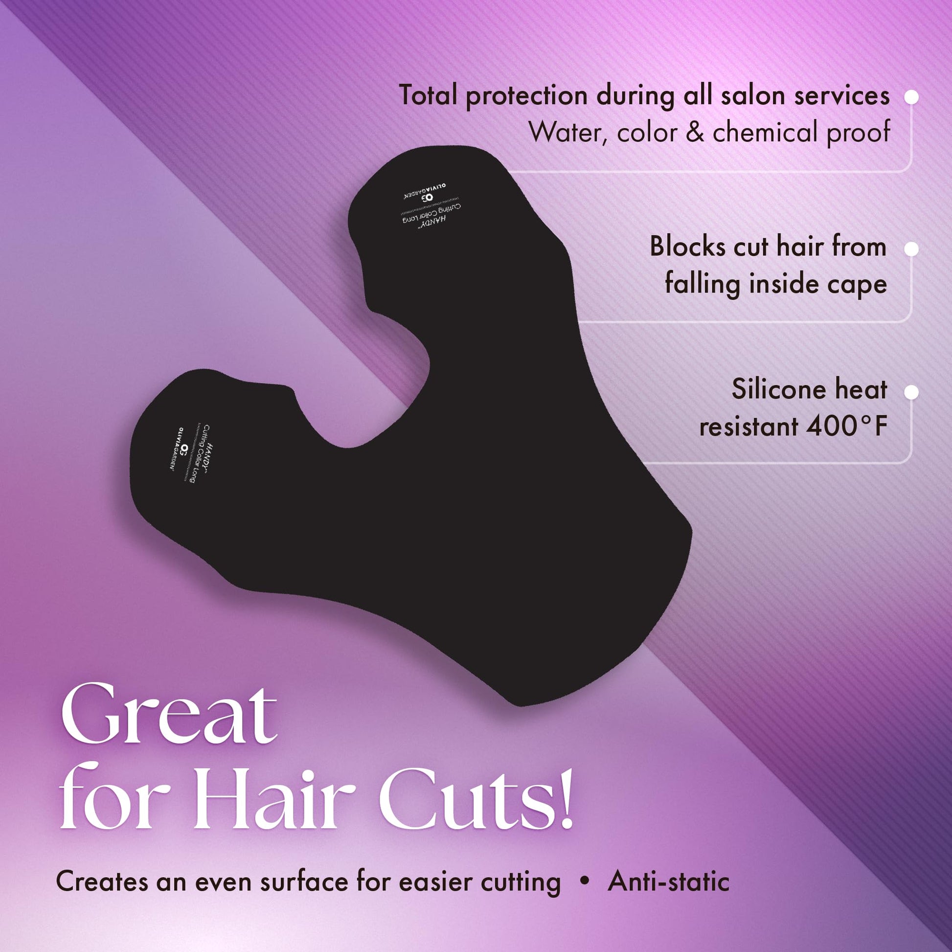 Black Olivia Garden Silicone HANDY CUTTING COLLAR