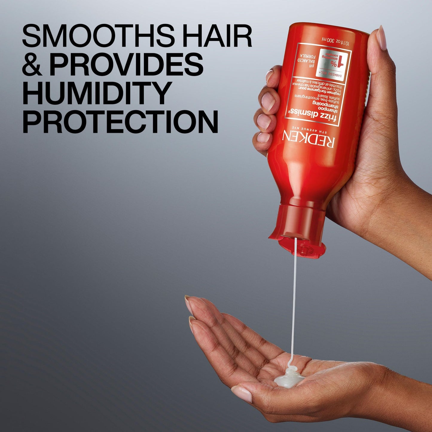 Dim Gray Redken Frizz Dismiss Shampoo | Sulfate Free Shampoo For Frizzy Hair | Gently Cleanses, Smooths, and Adds Shine | Weightless Long-Lasting Frizz Control | Humidity Protection | Anti Frizz