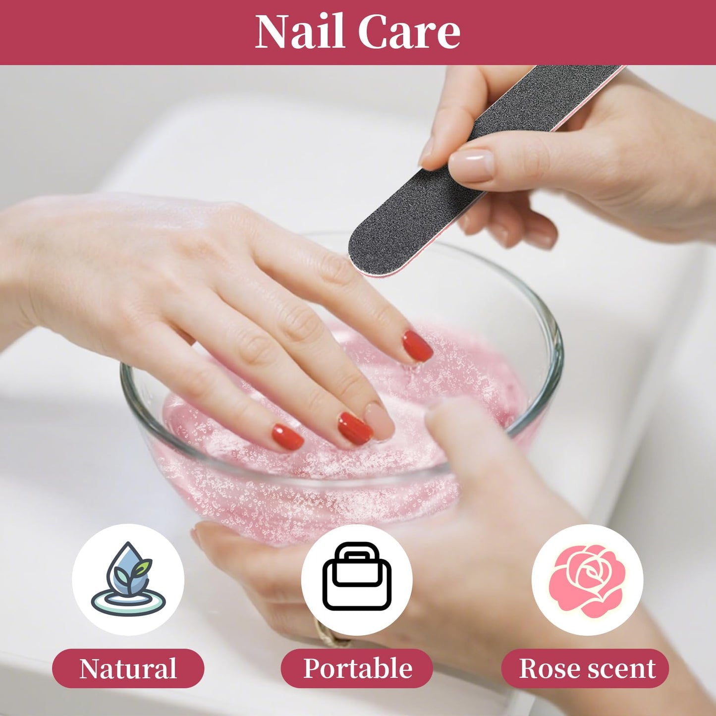 Lavender RAQEHO Manicure Spa Balls 8oz -Rose Soak Balls Moisturizing Tablets Cuticle Soften Bombas Efervescentes Para Pedicure Spa Nail Supplies Tools for Hand Soak Pedicure Soak Nail Care Nail Salon（80count）