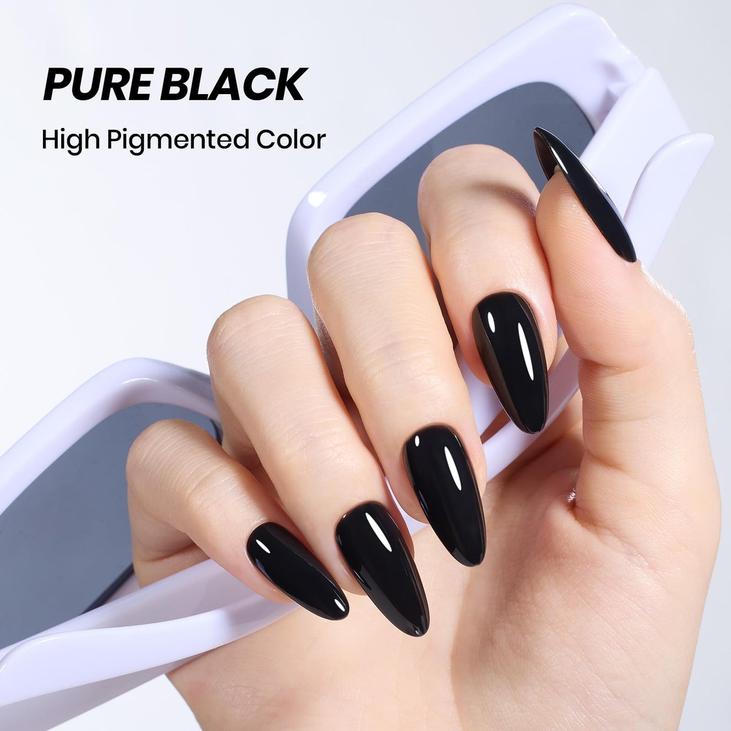 White Smoke Beetles Black White Gel Polish Set - 2 Pcs 15ml Full Size Black And White Colors Polish French Nails Soak Off Led Nails Art Manicure Salon Diy at Home
