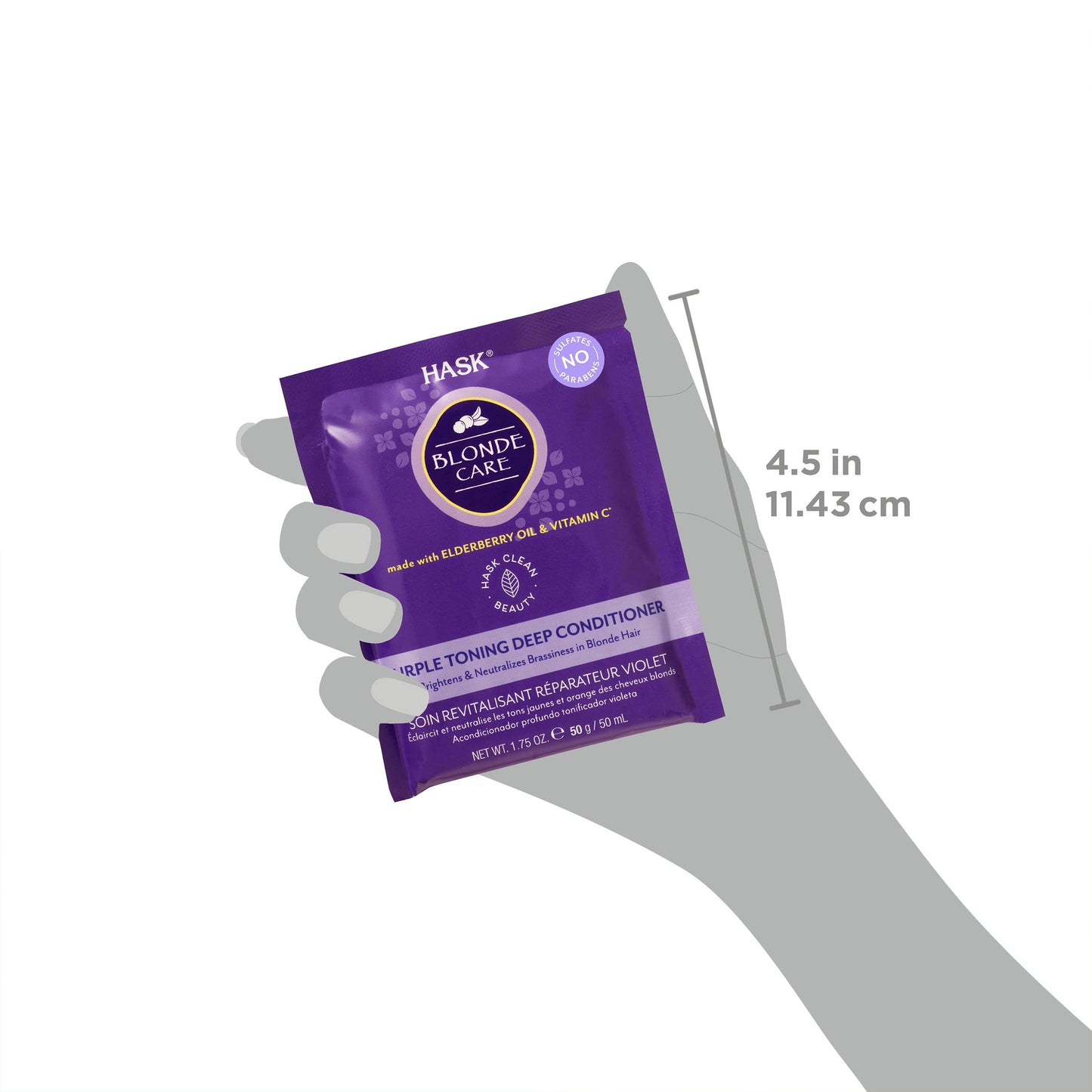 White Smoke Hask Blonde Purple Care Deep Conditioner