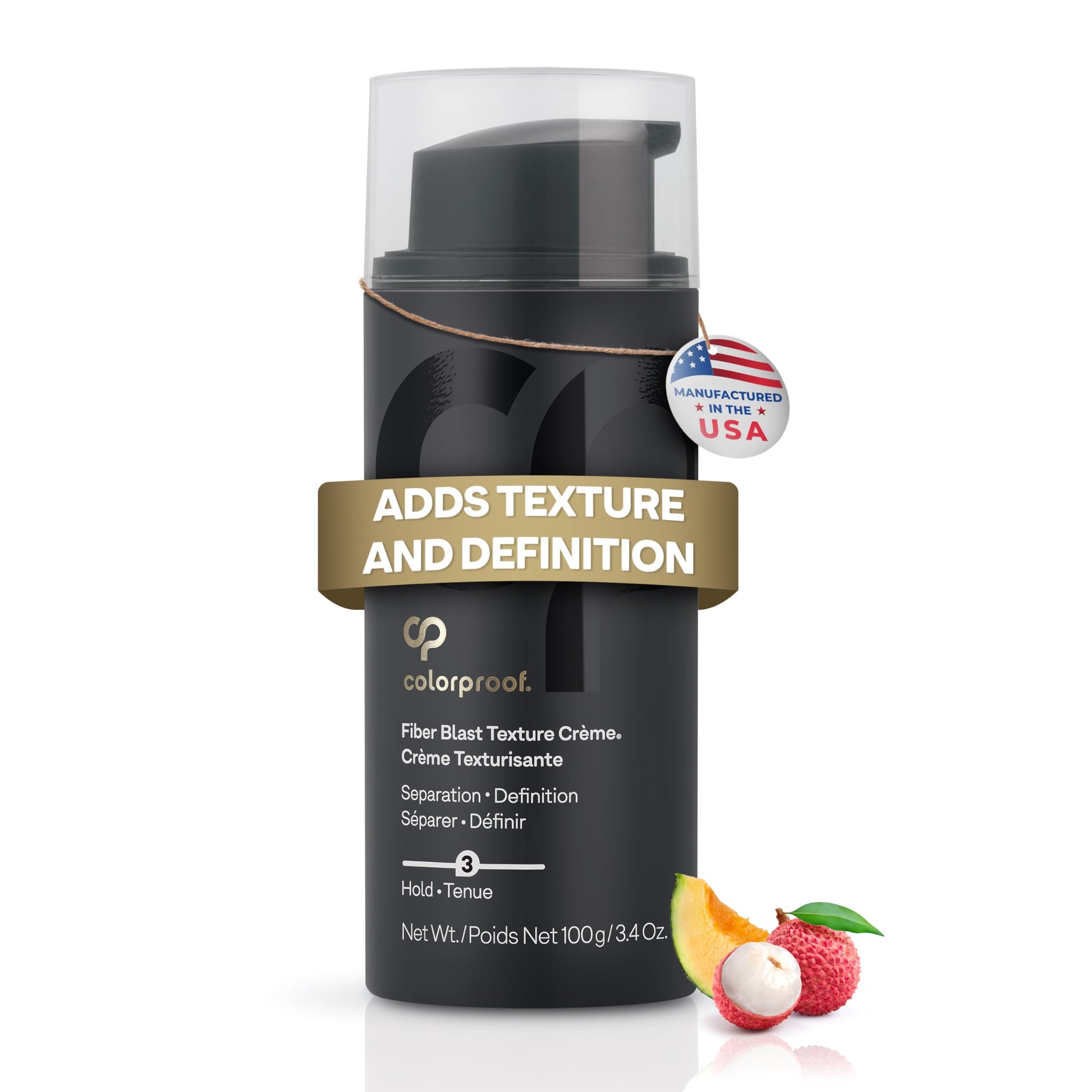 White Smoke Colorproof Fiber Blast Texture Crème 3.4 Fl. Oz. Hydrating, Non-Greasy Hair Texture Cream with Lychee & Melon Scent, Travel Size Styling Cream
