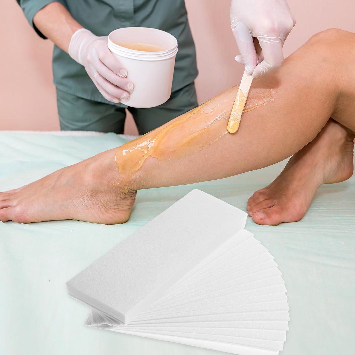 Lavender 1000-Count Non Woven Wax Strips, Body and Facial Epilating Wax Strips Paper for Hair Removal, Beauty Waxing Strips for Leg Face Chest Back and Bikini