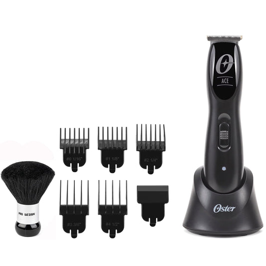 White Smoke Oster Cordless Ace T Blade Clipper Finisher with Neck Brush