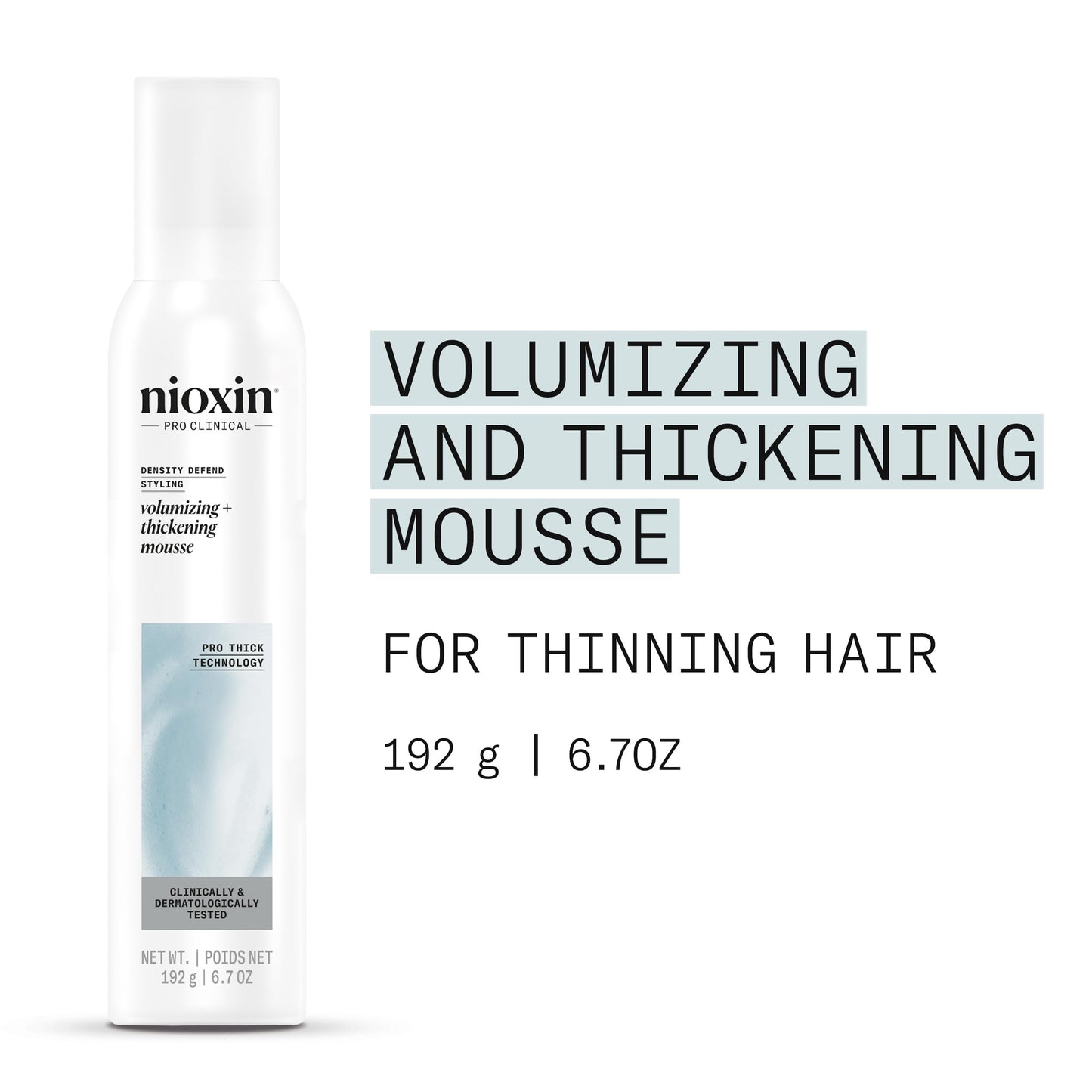 White Smoke Nioxin Density Defend Styling Mousse | Volumizing + Thickening Support | 6.7 Fl oz.