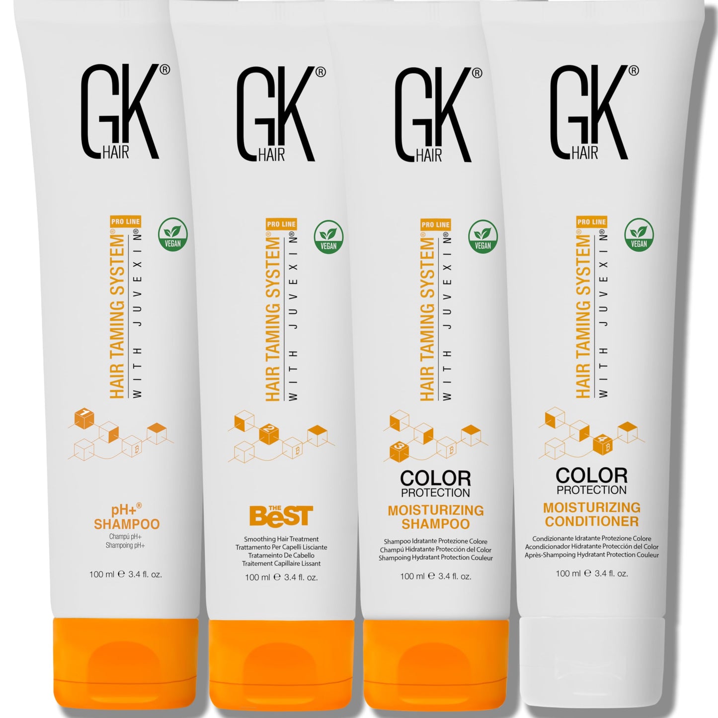 Lavender GK HAIR Global Keratin The Best Smoothing Keratin Treatment Kit (3.4 Fl Oz/100ml) Professional Brazilian Complex Blowout Straightening For Silky Smooth & Frizzy Hair
