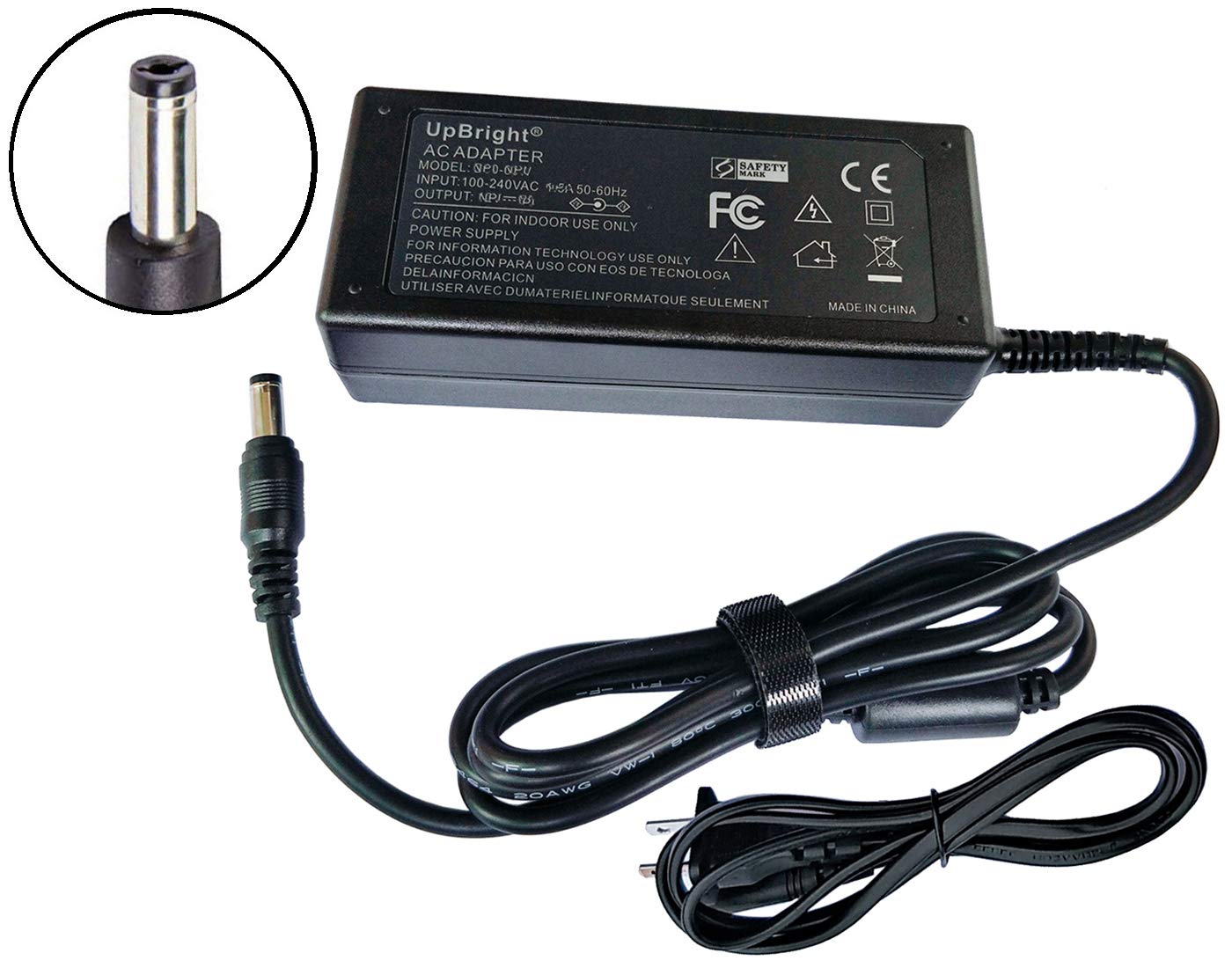 White Smoke UpBright 30V AC/DC Adapter Compatible with OPI GC900 O.P.I GC 900 LiteBox OPI Lamp LED-58W29V2A LED-1000 PS 1065-300T2B200 PA1065-300T2B200 30sec LED-36W29V2A 29V 30VDC 1.5A 2A Power Supply Charger