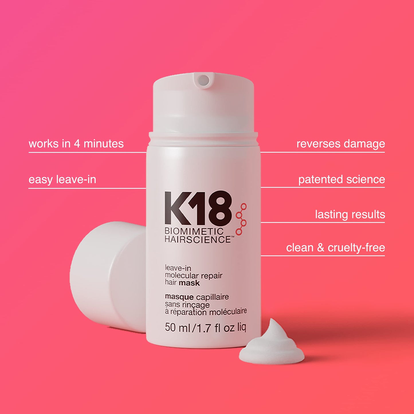 Salmon K18 Damage Control Trio, Damage Shield Shampoo + Conditioner + 4-Minute Molecular Repair Hair Mask, Lasting Damage Repair, Color-Safe Shampoo