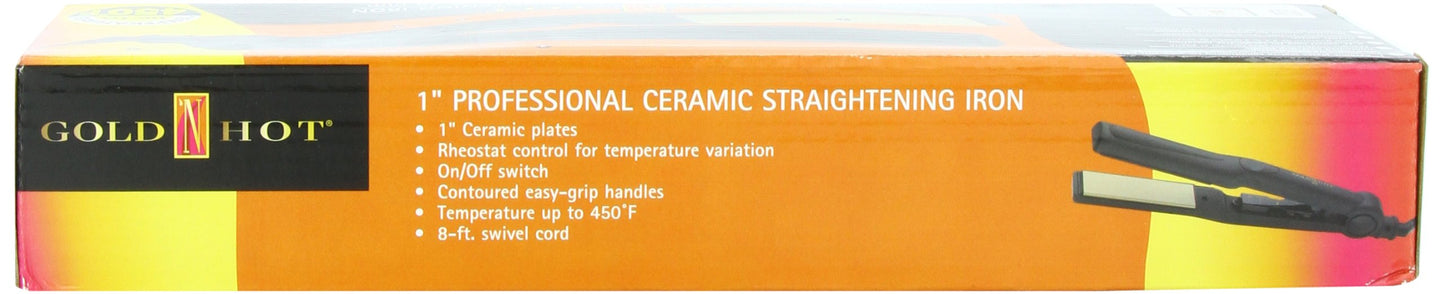 Goldenrod Gold 'N Hot Professional Ceramic Straightening Iron, 1 Inch
