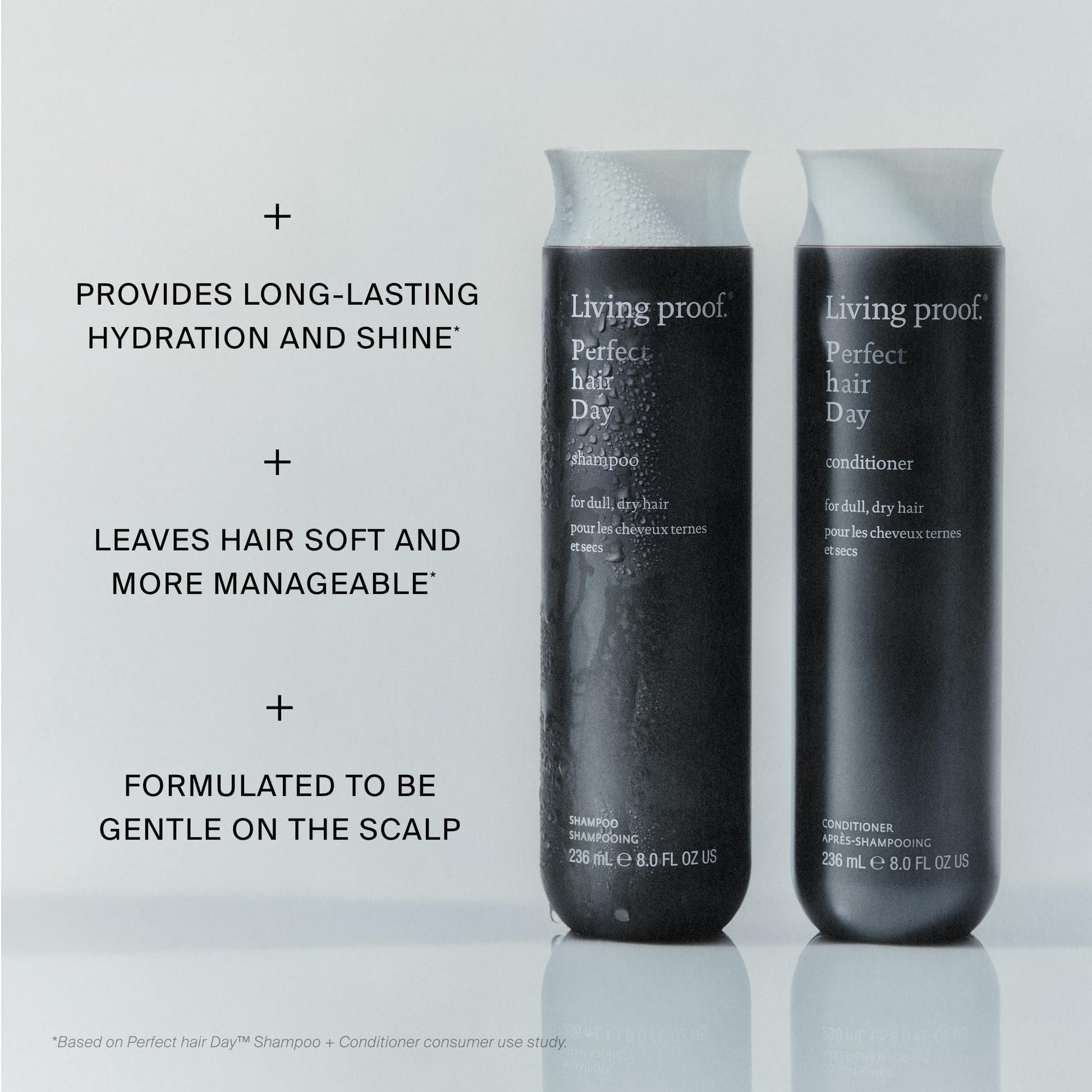 Light Gray Living proof Perfect hair Day Shampoo Hydrating Shampoo for Women, Gently Cleansing & Enhances Shine, 8 oz
