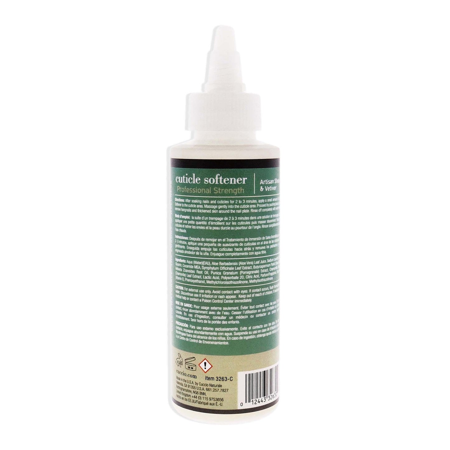 White Smoke Cuccio Naturale Professional Strength Cuticle Softener Treatment - Gently Exfoliates Cuticles From Toes - Features A Fresh, Clean And Invigorating Spa Scent - Artisan Shea And Vetiver - 4 Oz