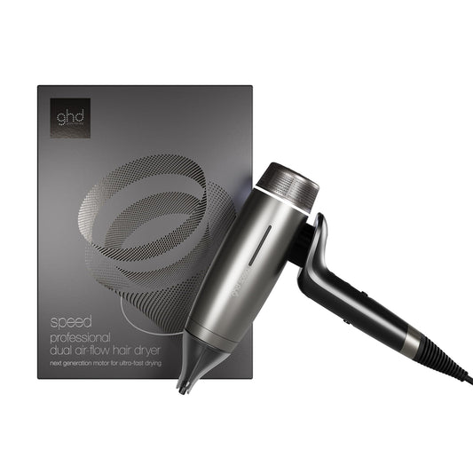 White Smoke ghd Speed Ionic Hair Dryer in Titanium Black - Fast, Quick, Powerful Blow Dries with Control & No Heat Damage, ghd's Best Blow Dryer - for All Hair Types