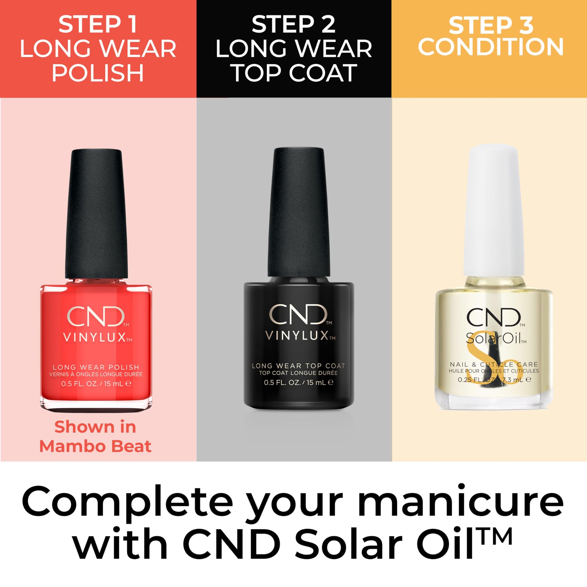 White Smoke CND Vinylux Longwear Coral Nail Polish, Gel-like Shine & Chip Resistant Color, Mambo Beat, 0.5 fl. oz