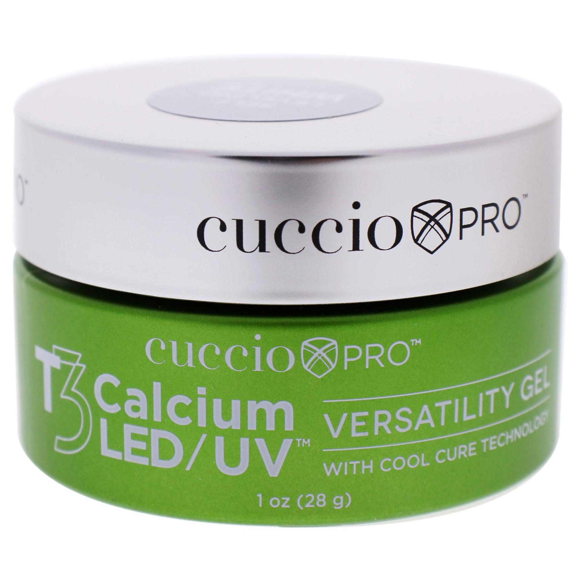 Light Gray Cuccio Pro T3 LED/UV Cool Cure Versatility Gel - Self-Levelling Gel With Calcium - Incredibly Flexible - Strong Adhesion - High Shine Finish - Fast Application - White - 1 Oz Nail Gel