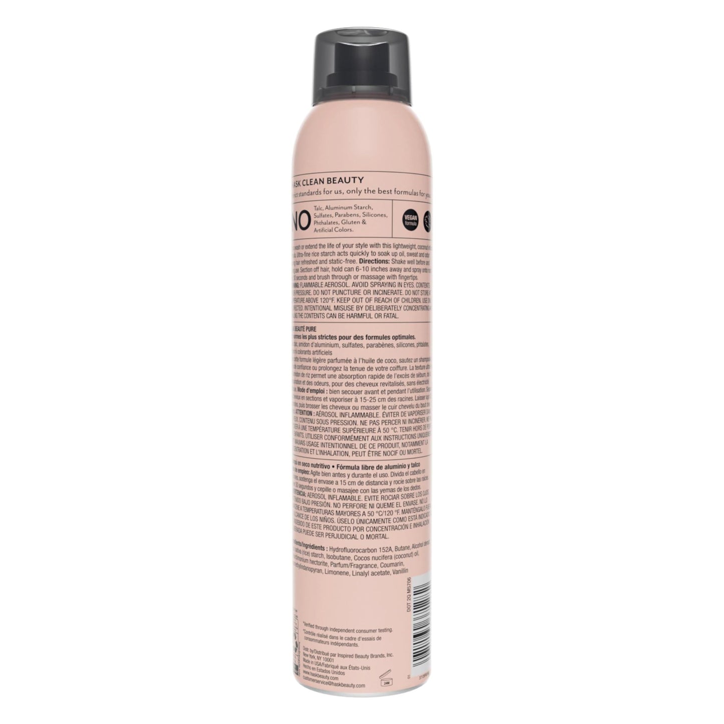 Dark Gray HASK Monoi Coconut Dry Shampoo