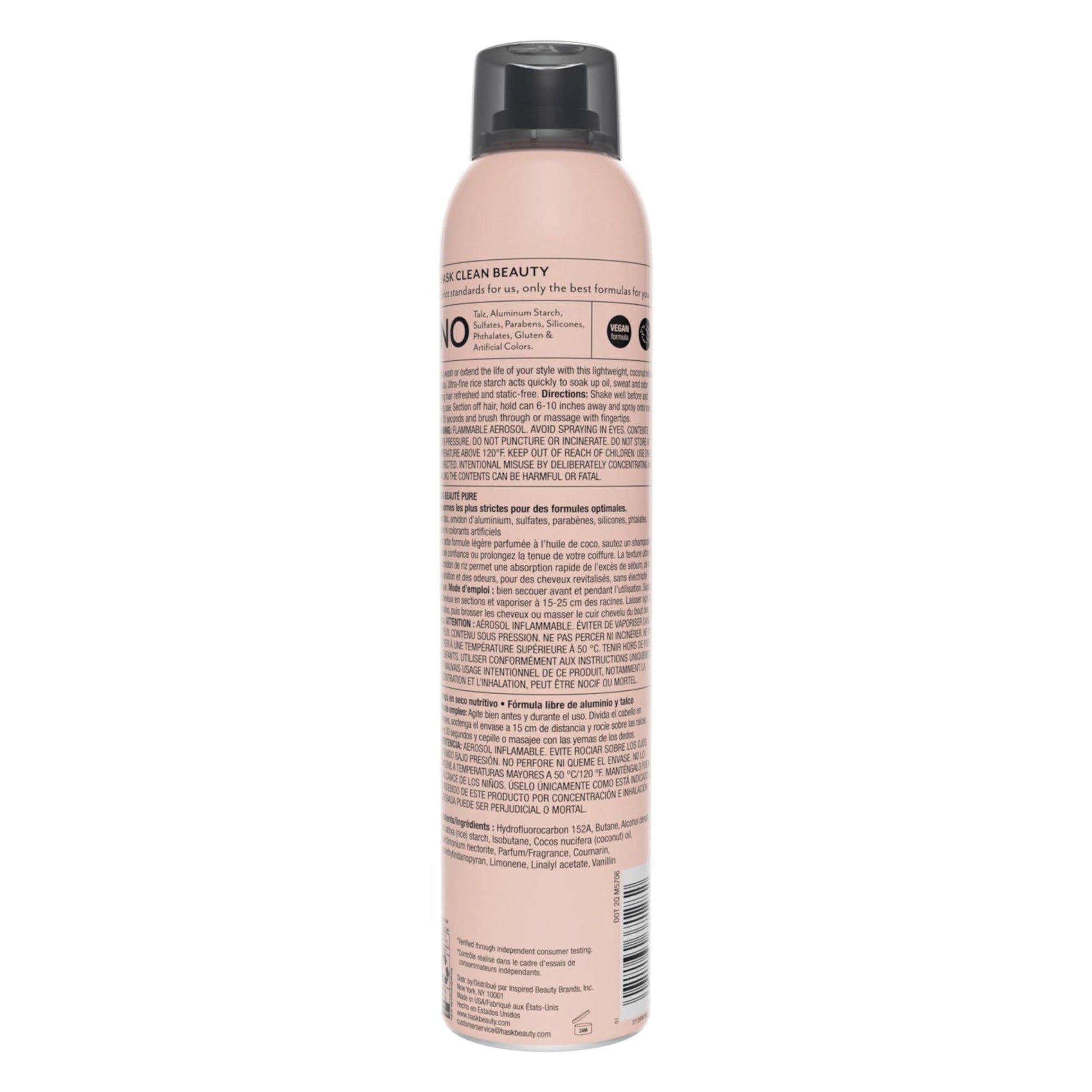 Dark Gray HASK Monoi Coconut Dry Shampoo