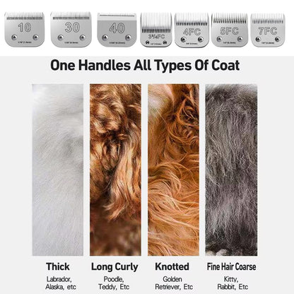 White Smoke 5Pack Dog Grooming Blades Compatible with Andis Dog Clippers,Dog Clipper Blades Compatible with Oster A5,Wahl km10 Dog Clippers for Animal Dog Cat Horse,Stainless-Steel Blade Sharp