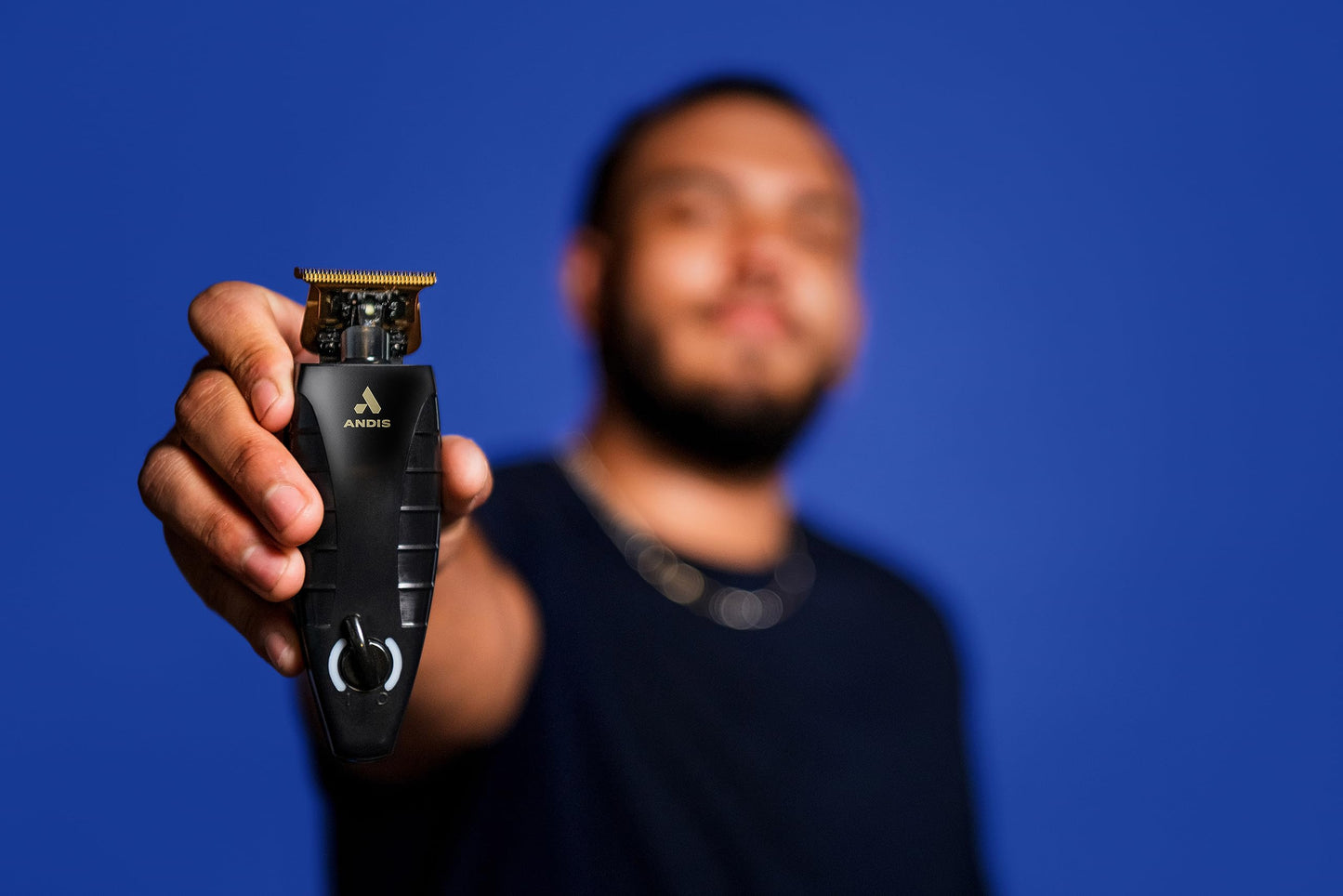 Black Andis 74150 GTX-EXO Professional Cord/Cordless Lithium-ion Electric Beard & Hair Trimmer with Charging Stand, Black