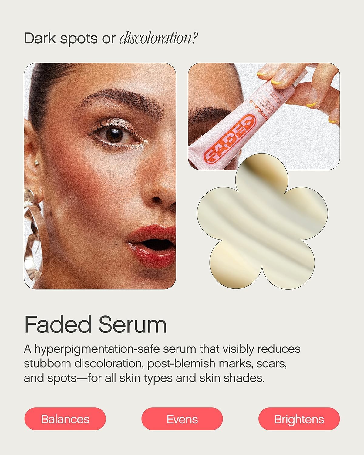 Lavender Topicals Faded Brightening and Clearing Serum | Reduces Discoloration, Post-Blemish Marks, Scars and Spots | Contains Kojic Acid and Niacinamide | Dermatologist-tested, Vegan, Cruelty-Free (0.5 Fl Oz)
