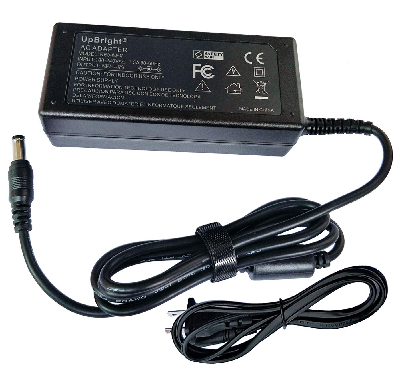 White Smoke UpBright 30V AC/DC Adapter Compatible with OPI GC900 O.P.I GC 900 LiteBox OPI Lamp LED-58W29V2A LED-1000 PS 1065-300T2B200 PA1065-300T2B200 30sec LED-36W29V2A 29V 30VDC 1.5A 2A Power Supply Charger