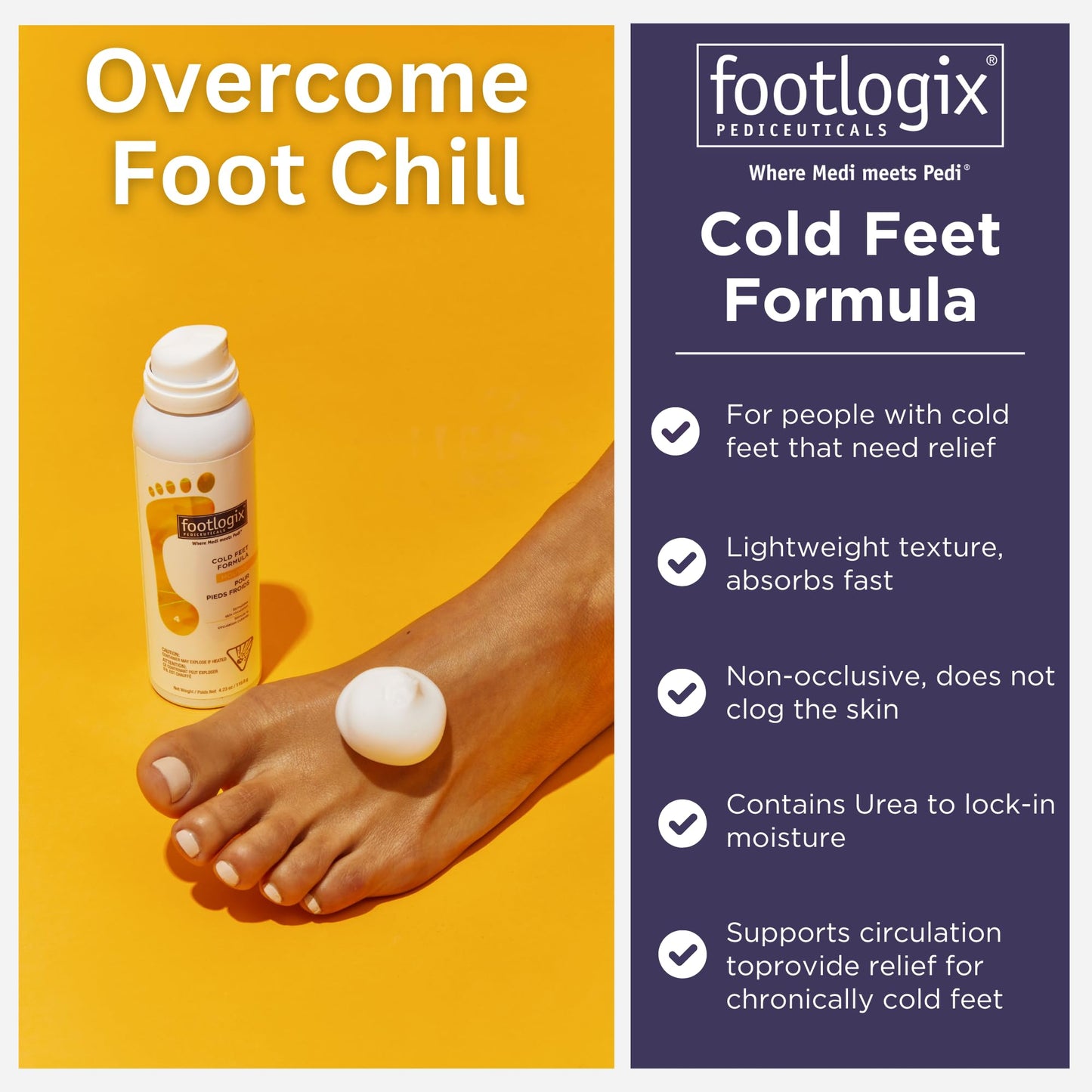 Dark Slate Gray Footlogix Specialty Cold Feet Formula, 4.23 Ounce