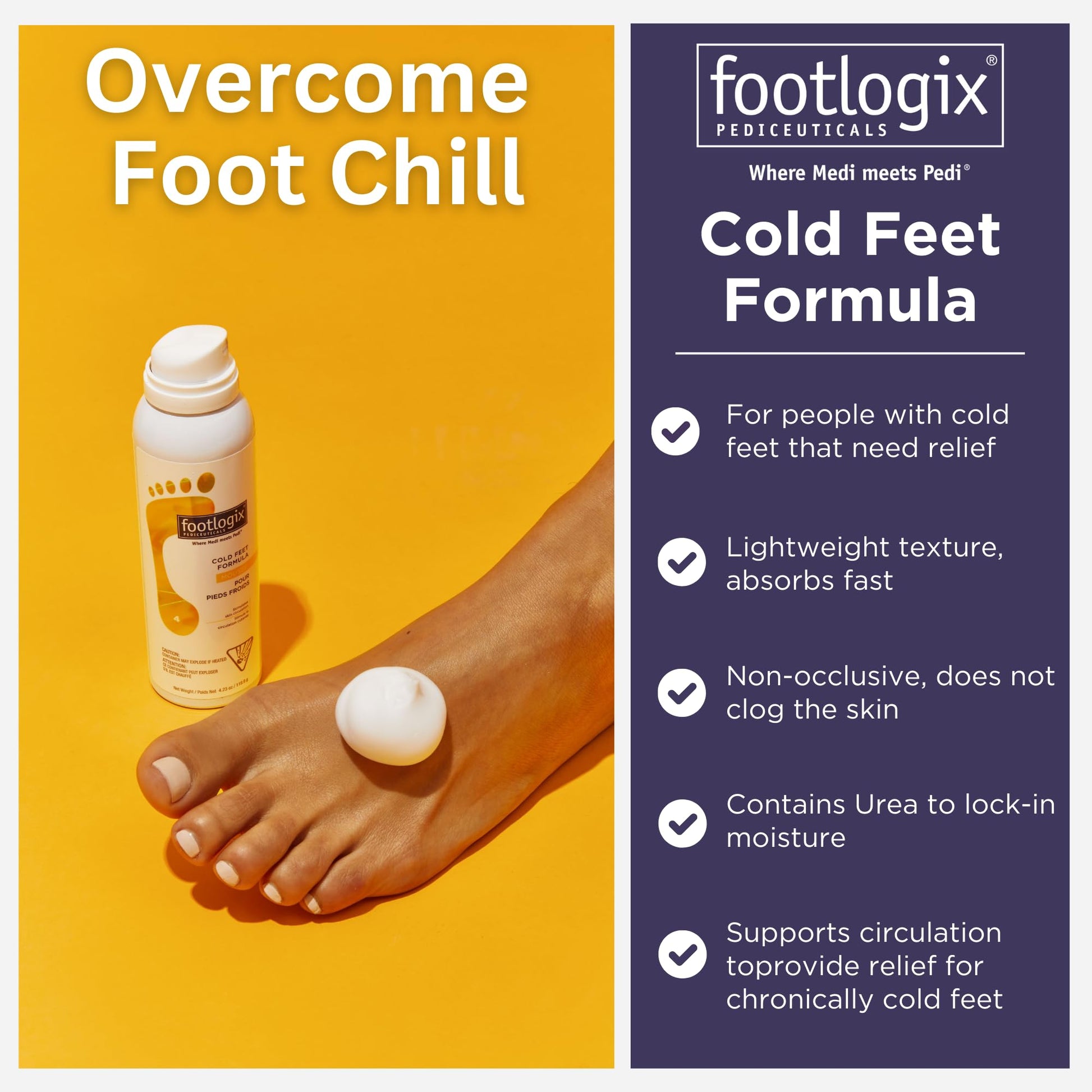 Dark Slate Gray Footlogix Specialty Cold Feet Formula, 4.23 Ounce
