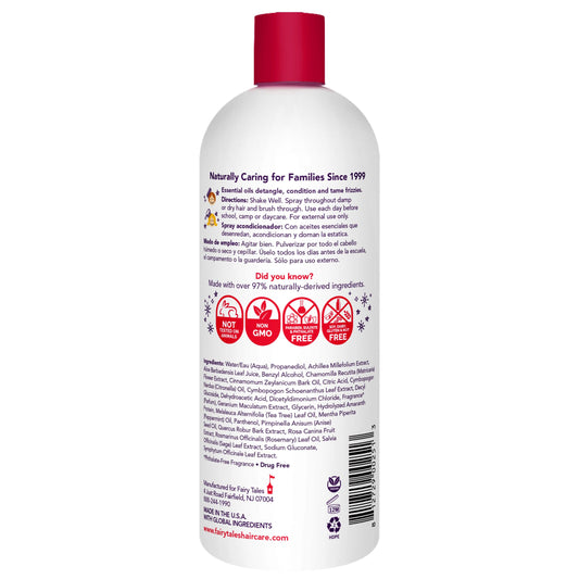 White Smoke Fairy Tales Rosemary Repel Daily Kids Conditioning Spray Refill– Kids Like the Smell, Lice Do Not, 32 fl oz. (Pack of 1)