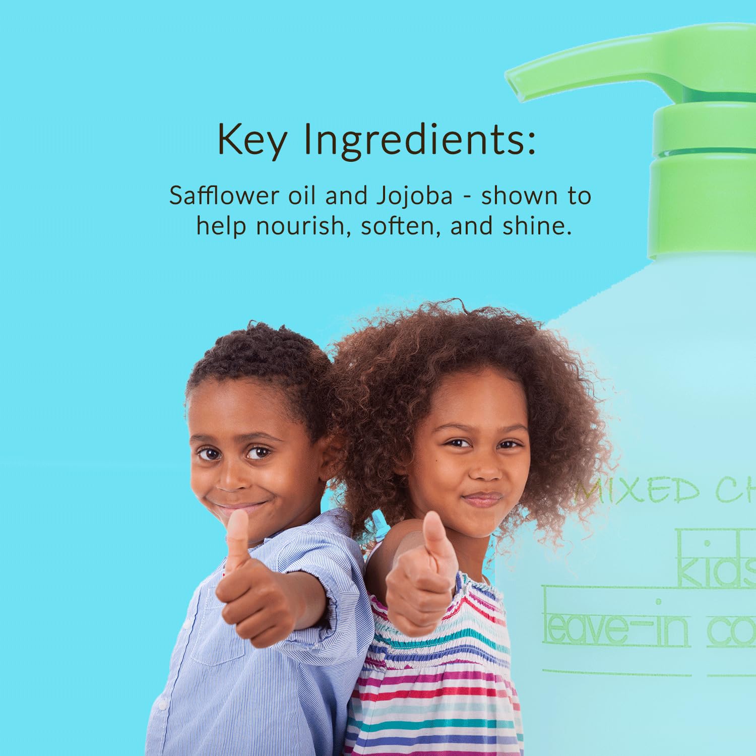 Pale Turquoise Mixed Chicks Kids Leave-In Conditioner - Eliminate Frizz & Define Curls, 8 fl.oz.