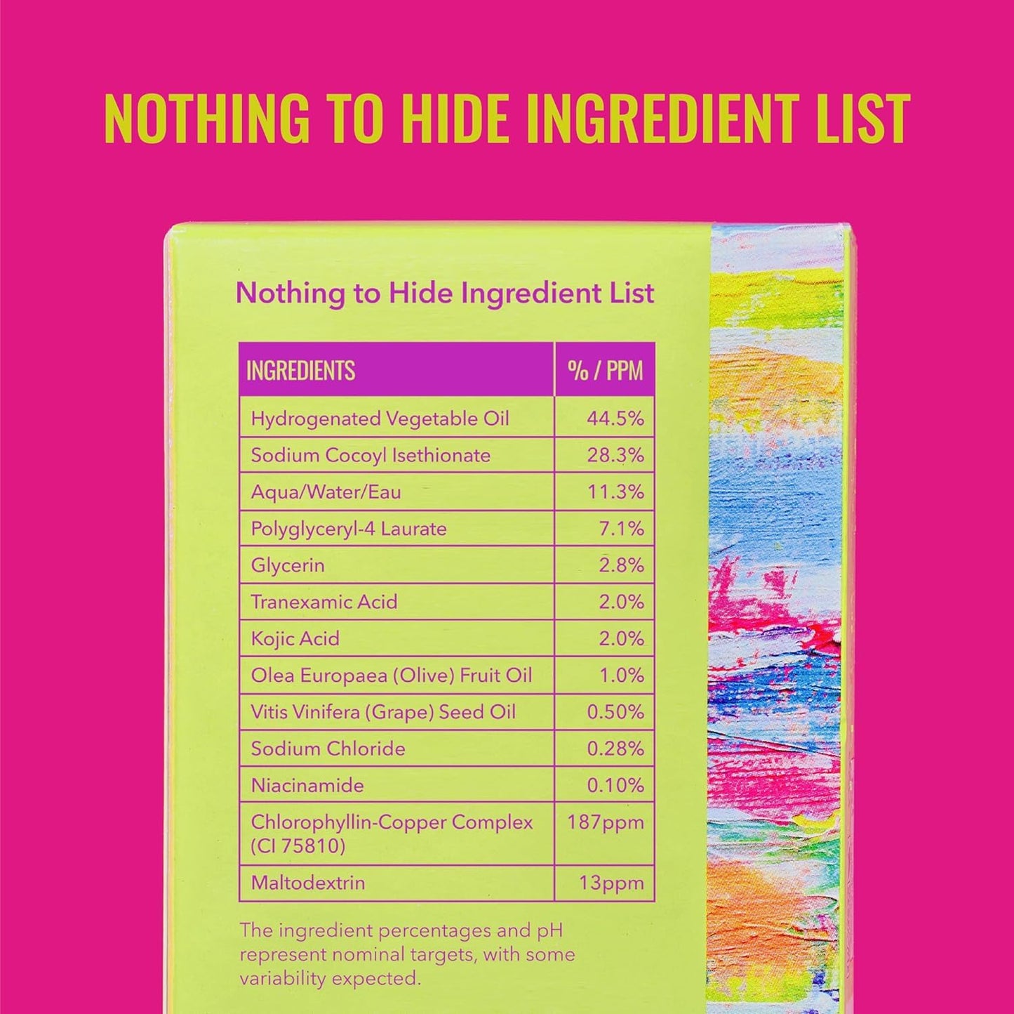 Violet Red Good Molecules Brightening & Dark Spots Bar - Soap Free Face and Body Bar - Tranexamic, Kojic Acids and Niacinamide to Target Dark Spots - Skin Care